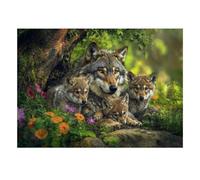 Puzzle Mini 1000 Pièces Famille de Loups pour Adultes | 52x38cm Papier, Décor de Chambre, Coupe Précise, Cadeau de Rassemblement, Détente d'Esprit