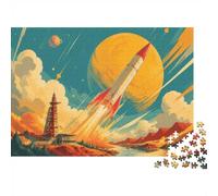 Puzzle Mini 1000 Pièces Fusée Espace pour Adultes | 38x26cm Carton, Décoration de bureau, Coupe précise, Cadeau anniversaire, Détente mentale