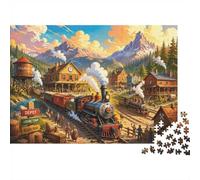 Puzzle Mini 1000 Pièces Gare pour Adultes | 38x26cm Carton, Décoration de la Maison, Coupe Précise, Cadeau d’Anniversaire, Détente