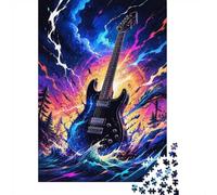 Puzzle Mini 1000 Pièces Guitare Vague pour Adultes | 70x50cm Carton Décor de Chambre Coupe Précise Cadeau Anniversaire Détente