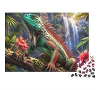 Puzzle Mini 1000 Pièces Iguane Jungle pour Adultes | 70x50cm Papier, Décoration de chambre, Coupe précise, Cadeau de rassemblement, Entraînement cérébral