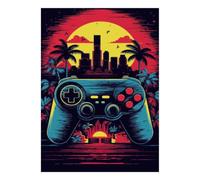 Puzzle Mini 1000 Pièces Manette Coucher de Soleil pour Adultes | 70x50cm Papier, Décor de Chambre, Coupe Précise, Cadeau Ami, Entraînement Cérébral