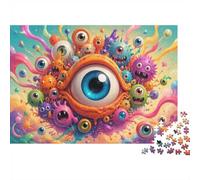 Puzzle Mini 1000 Pièces Monstre Abstrait pour Adultes | 52x38cm Carton, Décoration Maison, Coupe Précise, Cadeau Anniversaire, Détente Esprit