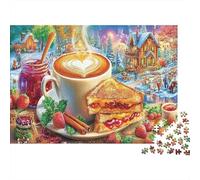Puzzle Mini 1000 Pièces Nourriture Scène Hivernale pour Adultes