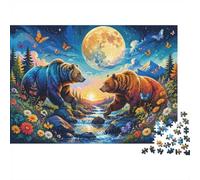 Puzzle Mini 1000 Pièces Ours Nature pour Adultes | 70x50cm Papier, Décor de chambre, Coupe précise, Cadeau de rassemblement, Formation de l’attention