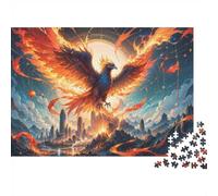 Puzzle Mini 1000 Pièces Phénix Fantaisie pour Adultes | 38x26cm Papier, Décor de chambre, Coupe précise, Cadeau de rassemblement, Détente mentale