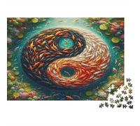 Puzzle Mini 1000 Pièces Poissons Abstrait pour Adultes