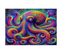 Puzzle Mini 1000 Pièces Poulpe Abstrait pour Adultes | 70x50cm Carton, Décoration Maison, Coupe Précise, Cadeau Anniversaire, Détente