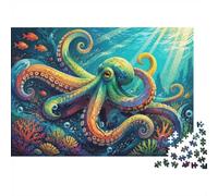 Puzzle Mini 1000 Pièces Poulpe pour Adultes | 38x26cm Carton, Décoration Maison, Coupe Précise, Cadeau Anniversaire, Détente Esprit
