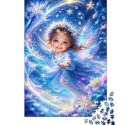Puzzle Mini 1000 Pièces pour Adultes Fée Flocon Fleur Cadeau d'anniversaire | 52x38cm Carton Amateurs De Puzzles Relaxation Mentale Puzzle Fait Main Cadeau Ami Décor Salon