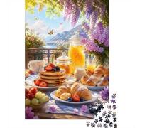 Puzzle Mini 1000 Pièces pour Adultes Pancake Croissant Fleur Cadeau | 38x26cm Carton Amateurs De Puzzles Lien Familial Puzzle Intellectuel Cadeau D'anniversaire Décoration De Salon