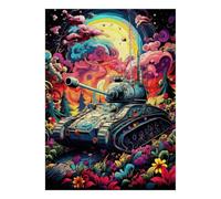 Puzzle Mini 1000 Pièces Véhicule Abstrait pour Adultes | 70x50cm Carton, Décor de Bureau, Structure Durable, Cadeau Anniversaire, Détente Esprit