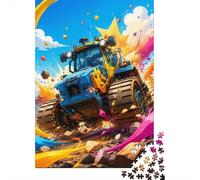 Puzzle Mini 1000 Pièces Véhicule de Construction pour Adultes | 38x26cm Carton, Décor de Bureau, Structure Durable, Cadeau Anniversaire, Détente Esprit