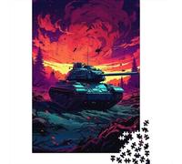 Puzzle Mini 1000 Pièces Véhicule Militaire pour Adultes | 38x26cm Carton, Décor de Bureau, Structure Durable, Cadeau Ami, Détente Esprit