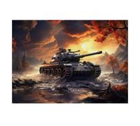 Puzzle Mini 1000 Pièces Véhicule Militaire pour Adultes | 70x50cm Carton, Décor de Bureau, Structure Durable, Cadeau Anniversaire, Détente Esprit