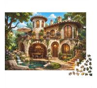 Puzzle Mini 1000 Pièces Villa pour Adultes | 70x50cm Carton, Décoration de la maison, Coupe précise, Cadeau de rassemblement, Détente mentale