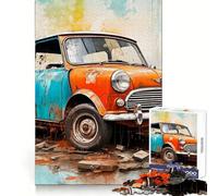 Puzzle Mini Cooper rétro pour Adolescents, 1000 pièces, Jeu de réflexion Relaxant, découpe soignée, Cadeau Exquis (50x75cm)