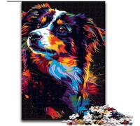 Puzzle Miniature de 1 000 pièces représentant Un Berger américain. Puzzle pour Adultes, Adolescents et Adolescents pour Un Anniversaire ou des Vacances (Taille : 50 x 75 cm).
