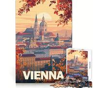 Puzzle Minimaliste de 1000 pièces représentant la Ville de Vienne, idéal pour Les Adolescents : Bien-être cérébral, Relaxation Facile, Assemblage Parfait, (50x75cm)