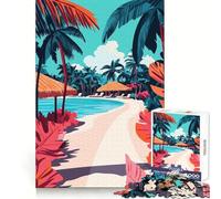 Puzzle Minimaliste de 1000 pièces sur Le thème des plages Tropicales des Maldives idéal pour Les Adolescents Développe la logique Offre Une Pause reposante et des Bords Nets de Noël Chaleureux
