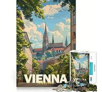 Puzzle Minimaliste de Vienne,1000 pièces,Jeu de Construction,Assemblage sécurisé et Solide,Jouet d'intérieur pour Les Vacances (50x75cm)