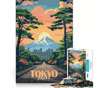 Puzzle Minimaliste Difficile de 1000 pièces représentant la Ville de Tokyo, idéal pour Adultes 50x75cm Un Cadeau spécial pour se ressourcer, se détendre et s'évader