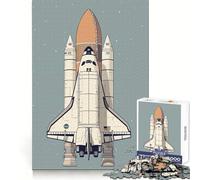 Puzzle Minimaliste fusée Spatiale 1000 pièces pour Adolescents, Jeu d'exercice Mental, Design Amusant et Relaxant, Cadeau Parfait 38x26cm