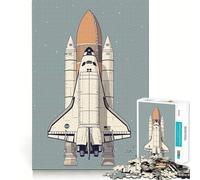 Puzzle Minimaliste fusée Spatiale pour Adultes 1000 pièces, Jeu de logique Pure, Anti-Stress, découpe Nette, Cadeau de Noël 50x75cm