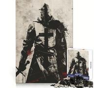 Puzzle Minimaliste Le Chevalier 1000 pièces pour Adultes, Jeu de logique Puissant, Anti-anxiété, Bords Transparents, pour Les fêtes 50x75cm