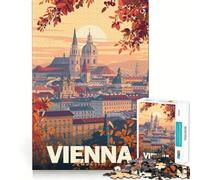 Puzzle Minimaliste sur Le thème de Vienne pour Adolescents,1000 pièces,pour stimuler l'esprit,ludique,découpe Nette,Composants Robustes,activité de Groupe réconfortante (38x52cm)