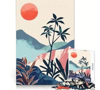 Puzzle Minimaliste Zen Forest de 1000 pièces pour Adultes Exercice Intelligent, Distraction Douce, Bords précis Idée Cadeau de Noël (38x52cm)