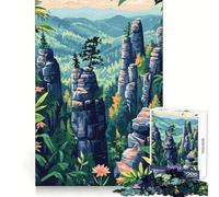 Puzzle Minimaliste Zen Forêt Asiatique 1000 pièces pour Adolescents Exercice de logique Plaisir Facile Bords Nets Cadeau Symbolique (50x75cm)