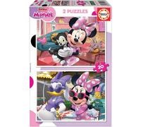 Puzzle - Minnie et ses amies - Disney - 2x20 pièces - 28x20cm - Dès 3 ans - Educ