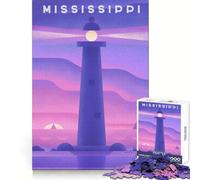 Puzzle Mississippi 1000 pièces pour Adolescents,entraînement Intelligent,évasion Tranquille,découpe Impeccable,Cadeau mémorable (38x52cm)