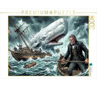 Puzzle · Moby Dick coule définitivement Le Pequod | Moby Dick · La chasse à la baleine blanche · 2000 pièces · Format assemblé 90 × 67 cm · CALVENDO Puzzle