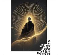 Puzzle Moine 1000 Pièces en Bois pour Adultes Enfants Jeu ÉduChatif Jeu De Défi Puzzle Moine écritures saintes Cadeau Original Décoration Intérieure 1000pcs (75x50cm)