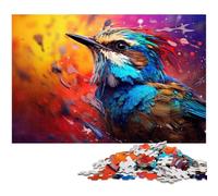 Puzzle Moineau Coloré 1000 Pièces pour Adultes, Puzzle Parfait pour Les Adolescents et Les Collectionneurs, Décoration Maison Idéale et Cadeau de Voyage 26 x 38 cm / 10,23 x 14,96 Pouces