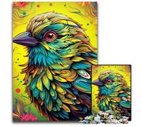 Puzzle Moineau Vert 1000 Pièces pour Adultes, Puzzles pour Adultes, Décoration Maison DIY, Jeu de Casse-tête 50x75cm / 19,68x29,52 Pouces