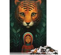 Puzzle Mon Ami Tigre 500 Pièces Puzzle en Bois pour Adultes et Plus de 18 Ans - Jouet Anti-Stress 500 pièces (52x38cm)
