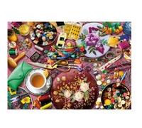 Puzzle mon coin couture 2000 pieces adulte - atelier loisirs creatifs passion - qualite premium - set puzzle nostalgie et carte