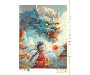 Puzzle · Mon Dragon | Mon village et mon dragon · 1000 pièces · Format assemblé 64 × 48 cm · CALVENDO Puzzle