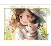Puzzle · Mon Petit Chaton | Image de style manga générée par l'IA · 2000 pièces · Format assemblé 90 × 67 cm · CALVENDO Puzzle