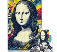 Puzzle Mona Lisa 1000 pièces pour Adolescents, Jeu de Quiz, décoration Murale, Cadeaux Uniques pour Anniversaire et Noël 50x75cm