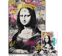 Puzzle Mona Lisa pour Adolescents, 1 000 pièces, Amusant et Stimulant, idéal pour Toute la Famille, avec des pièces de Formes aléatoires entièrement emboîtables 50x75cm