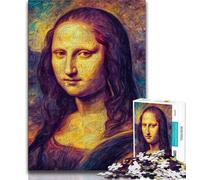 Puzzle Mona Lisa pour Adolescents, 1 000 pièces, Jeu de société, Chaque pièce est Unique - Jeu Familial Stimulant et Amusant, 38 x 26 cm
