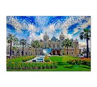 Puzzle Monaco 500 pièces Casino de Monte-Carlo Monaco Puzzle Game Artwork Travel Souvenir 52x38CM
