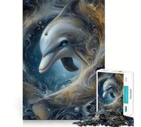 Puzzle Monde Fantaisiste pour Adultes 1000 Pièces Jeu de Mémoire Découpe Laser pour Un Assemblage Parfait Cadeau Unique pour Soulager Le Stress (38x26cm)