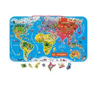 Puzzle Monde Magnetique Version Espagnole - Janod