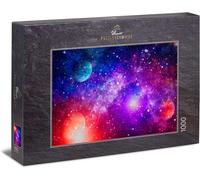 Puzzle Mondes Flottants: Puzzle 1000 Pièces - Illustration De Planète Colorée De L'espace Et De La Galaxie
