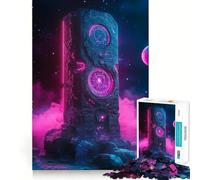 Puzzle monolithique de l'espace néon, Puzzle Difficile de 1000 pièces pour Adultes, Stimulant la réflexion et Le Plaisir de Jouer Ensemble, Bords précis, Cadeau créatif (38x52cm)